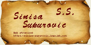 Siniša Supurović vizit kartica